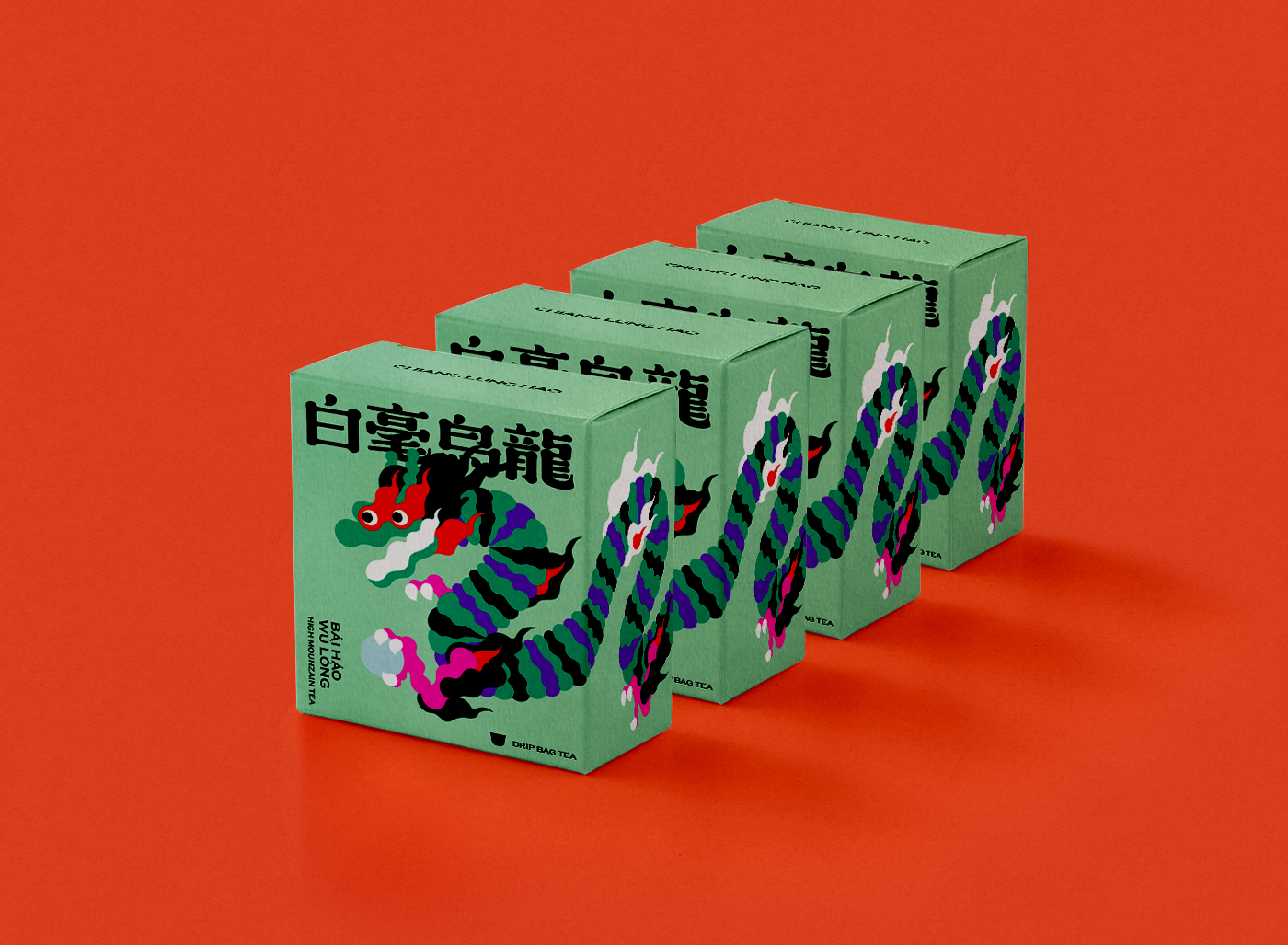 茶葉包裝形成整條龍的視覺(jué)效果(圖3)