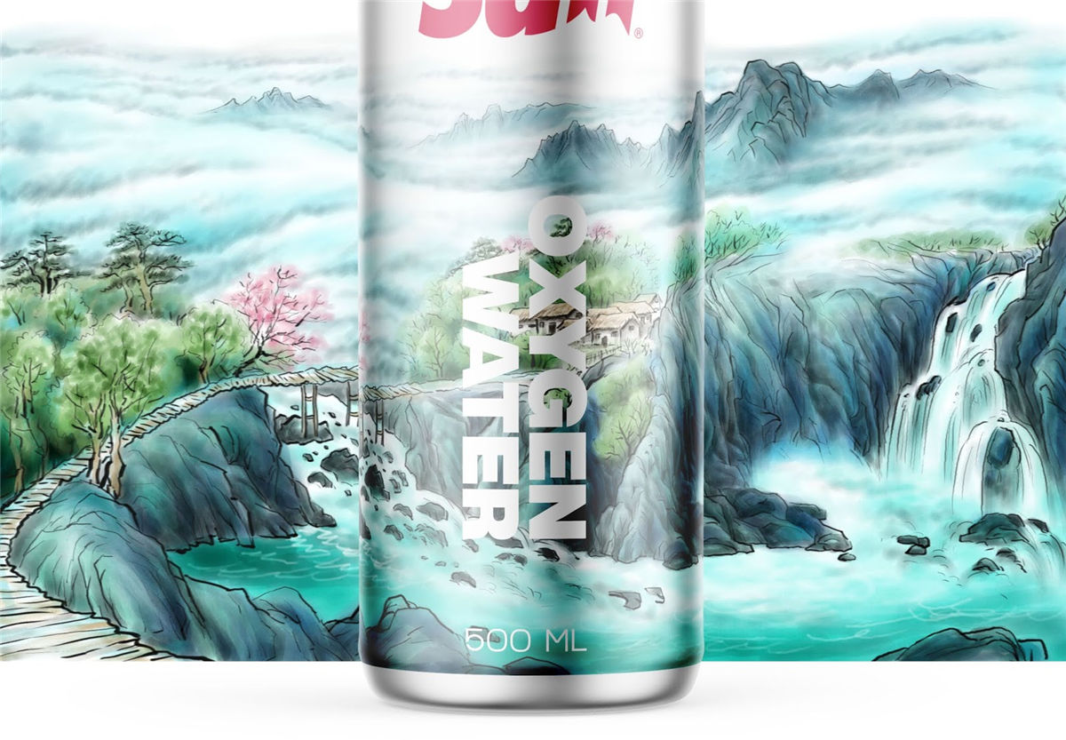 水墨風(fēng)格灌裝礦泉水包裝設(shè)計(圖6) 水墨風(fēng)格灌裝礦泉水包裝設(shè)計(圖6)
