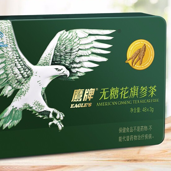 HAWKS 鷹牌 無糖花旗參茶保健產(chǎn)品包裝創(chuàng)意設計欣賞(圖5)