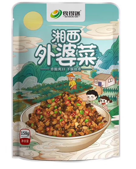 外婆菜即食下飯菜包裝設(shè)計(jì)作品欣賞(圖1)