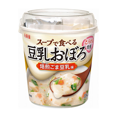 包裝設(shè)計公司推薦在湯里吃的豆?jié){糊烘焙芝麻豆?jié){味丸美屋食品工業(yè)包裝設(shè)計欣賞(圖1)