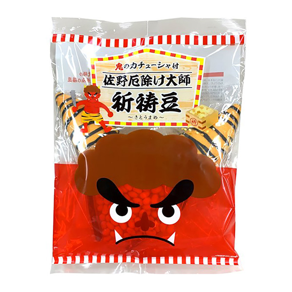 食品包裝設計欣賞鬼的發(fā)箍佐野消災大師祈禱豆包裝設計欣賞(圖1)