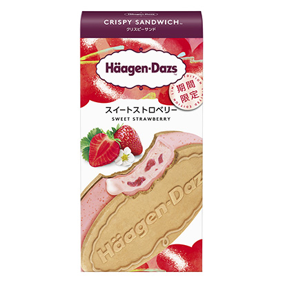 哈根達(dá)斯酥三明治套房草莓限時哈根達(dá)斯日本冰淇淋類包裝設(shè)計(圖1)