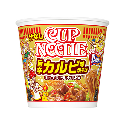 杯面鮮味辣排骨味炒面日清食品面類包裝設計(圖1)