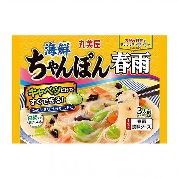 海鮮雜燴春雨丸美屋食品工業(yè)烹飪品包裝設(shè)計(圖1)