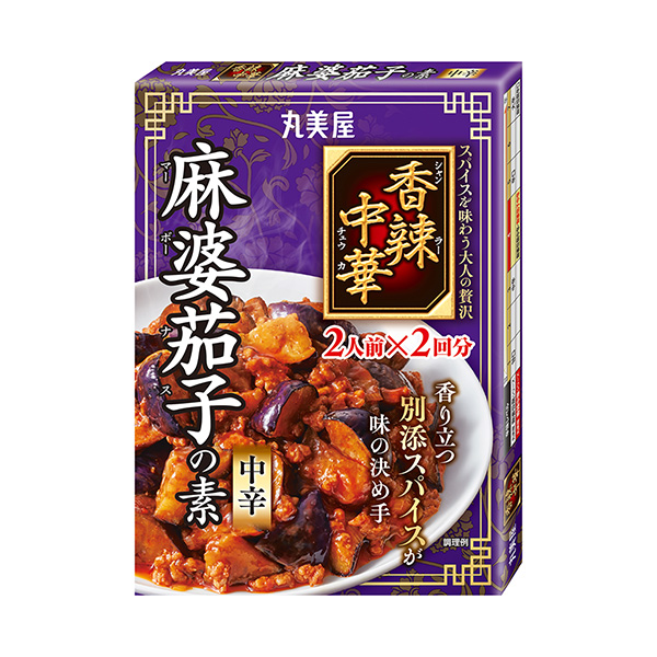 包裝設(shè)計欣賞香辣中華＜麻婆茄子的素中辣＞ (丸美屋食品工業(yè)) (圖1)