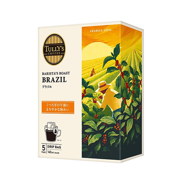 包裝設計欣賞TULLY S COFFEE BARISTA S ROAST ＜巴西＞ (伊藤園) (圖1)